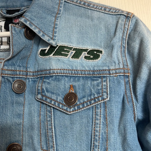 NWT New York Jets Women’s Jean denim jacket size Small - Picture 2 of 6